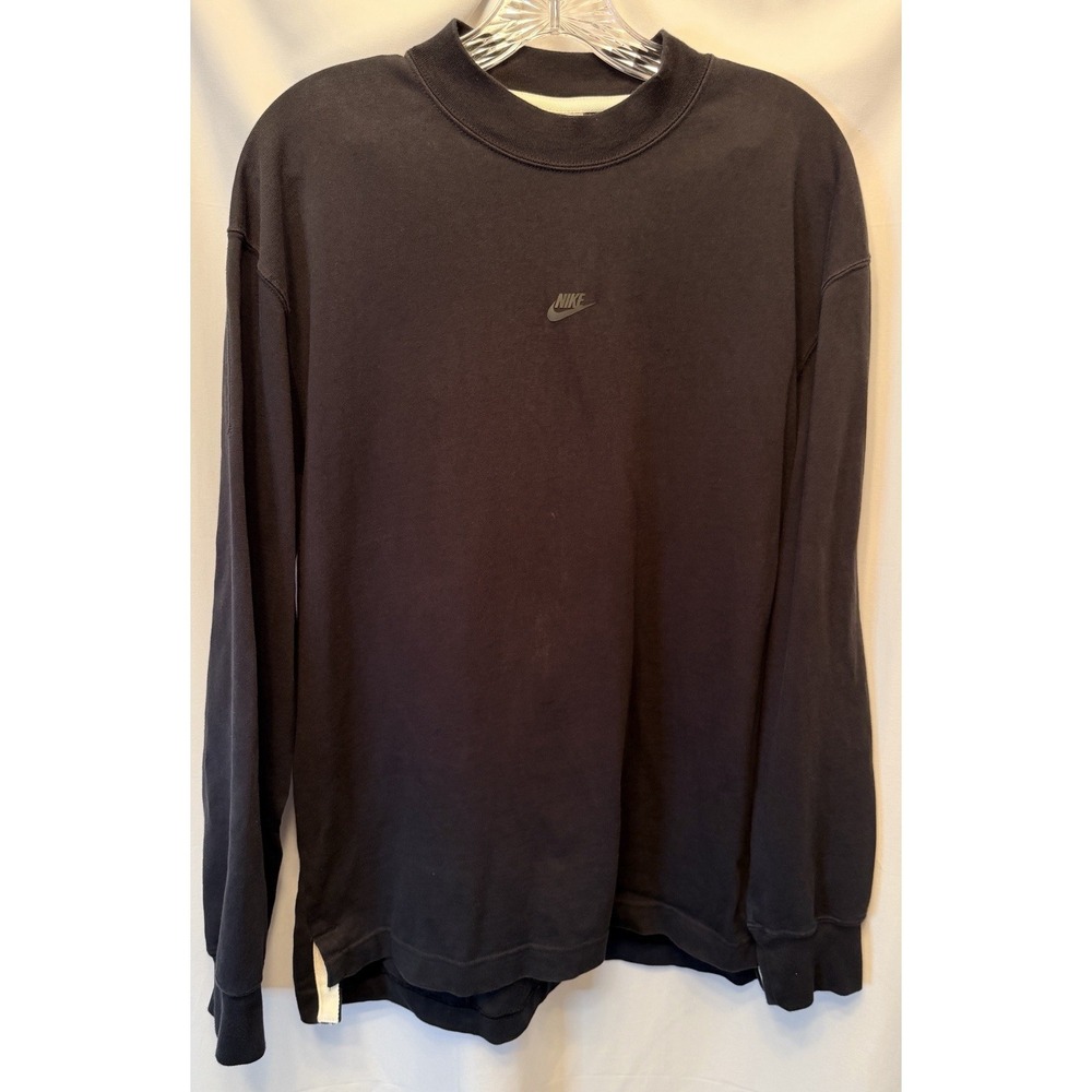 Nike Sportswear‎ Men's Size Medium Crewneck Sweatshirt Black DV8180-010 Side Zip